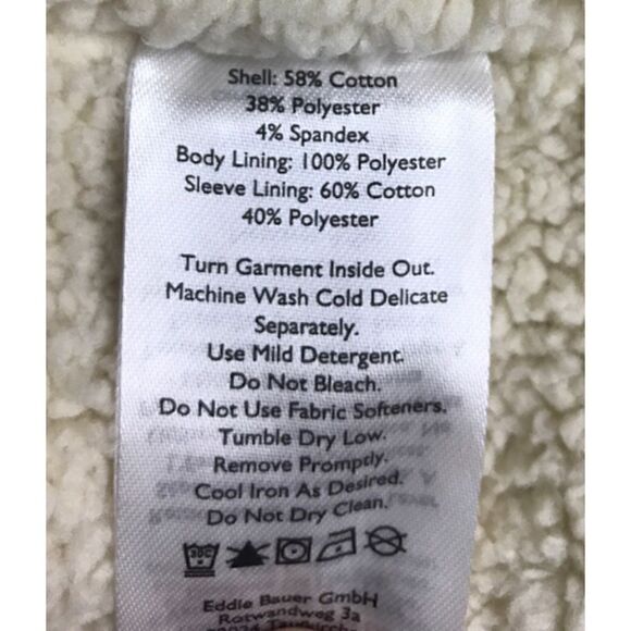 Eddie Bauer Snow Lodge Buffalo Check Faux Shearling Lined Wrap Size Small - Picture 6 of 7